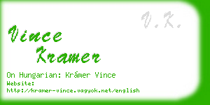 vince kramer business card